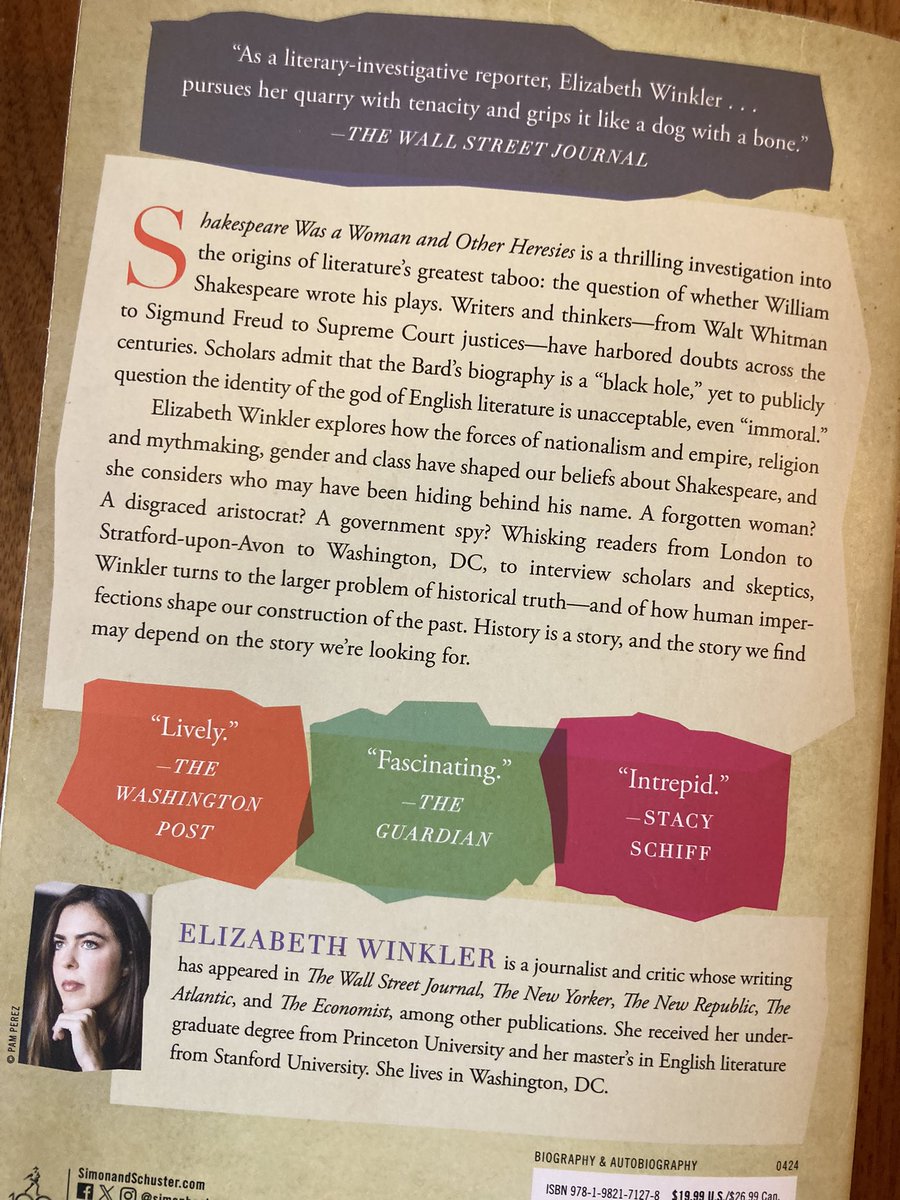 Please also enjoy this @wsj description of me as “a dog with a bone” 🦴 Plus lovely words from Michael Dirda, @thestephmerritt & @stacyschiff