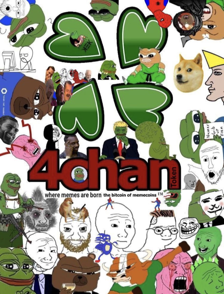 If you don't know #4chan, you know nothing about #memes❗

Your time to make it into this space is getting your bag of #4chan_token now ❗💯❗

🤑💸🍀🤑💸🍀🤑💸🍀🤑💸🍀

This is a true #1000xgem