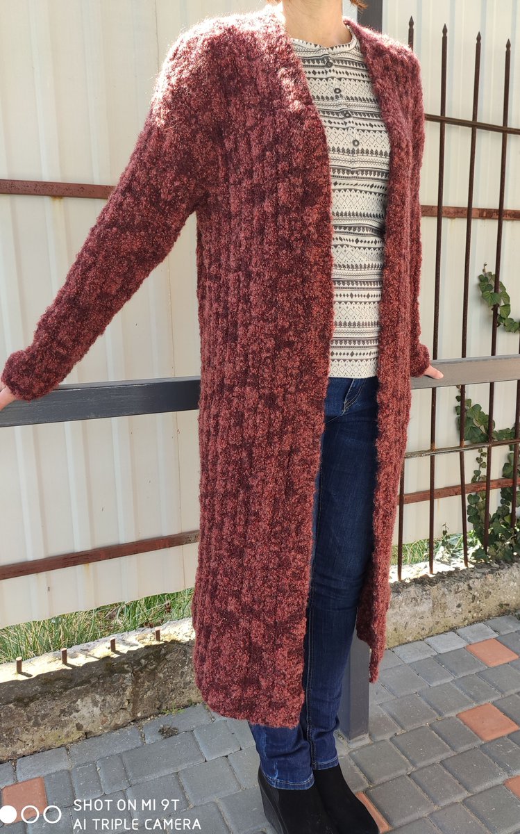 #Cardigan #Unisex #Casual Woman Men Classic Knitted Burgundy #Oversize Sweater Handmade Tunic Long M-XL etsy.me/4cUuNrV через <a href="/Etsy/">Etsy</a>