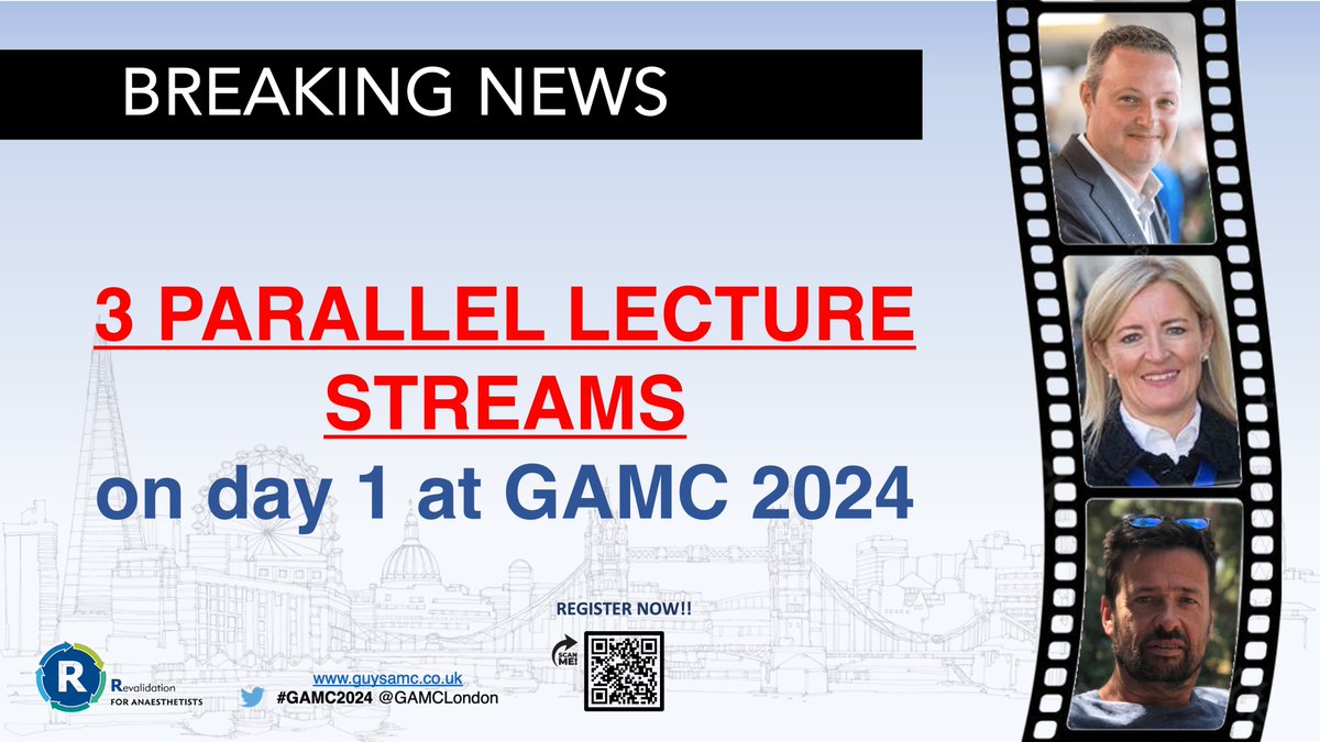 ⚡️NEWS FLASH - #GAMC2024 will have 3 PARALLEL STREAMS!!!! In an unprecedented move we will have 3 live streams of talks at this years #GAMC! Exceptional speakers to choose from in all streams. Don't miss out. Join us virtually or in person Register 👉 bookcpd.com/course/gamc2024