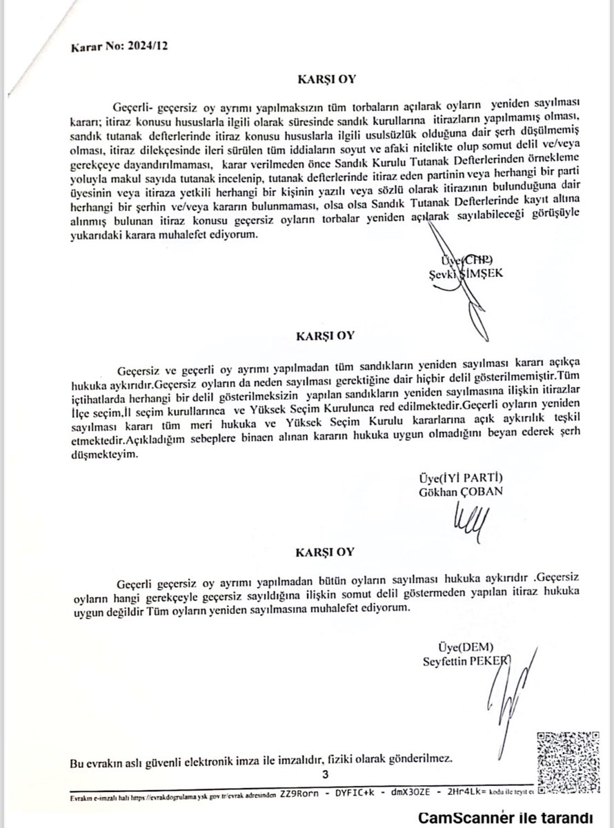 CHP’nin kazandığı Gaziosmanpaşa’da oyların yeniden sayılması kararı alındı. Aynı ve benzer gerekçelerle başvurduğumuz Ümraniye’de oyların yeniden sayılması talebimiz reddedildi. Aynı ilde aynı konuda iki farklı karar verilemez. Sonuna kadar takipçisi olacağız.