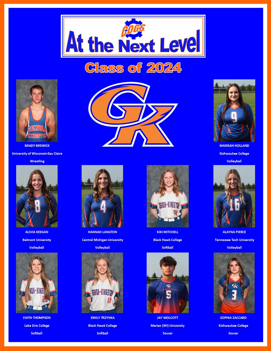 The GKHS Athletic Department will be hosting our annual Senior College Commitment &amp; Signing Ceremony this Wednesday (4/3) in the GKHS Commons beginning at 7:30pm!  All family, friends, coaches, classmates and teammates are invited to attend.
#gkcogs #LeadTheWay!