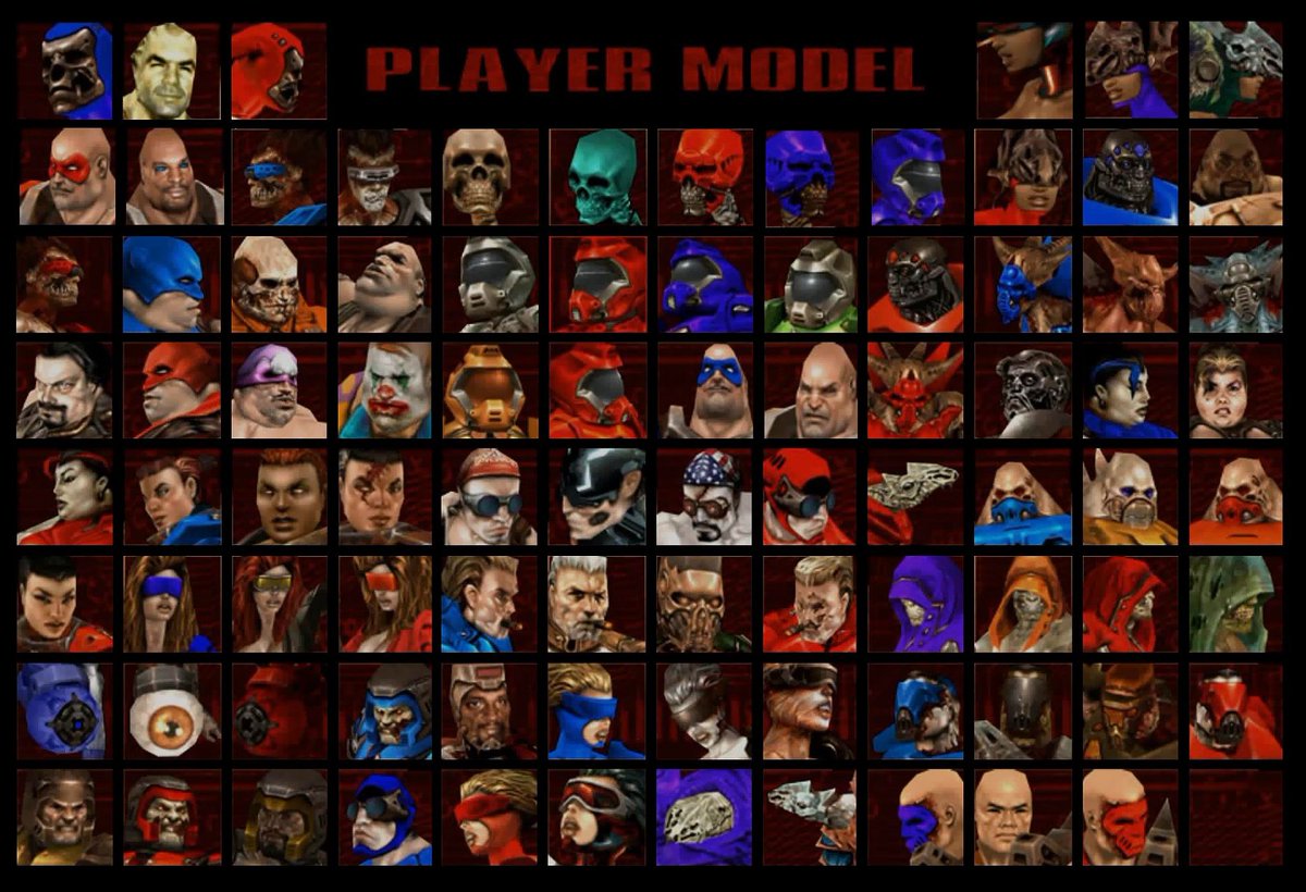 I still think about how Quake 3 arena even after all this time had one of the coolest looking character rosters ever, even if the aesthetic is somewhat niche they still managed to hit so many different high level ideas back in 99 and it's awesome.