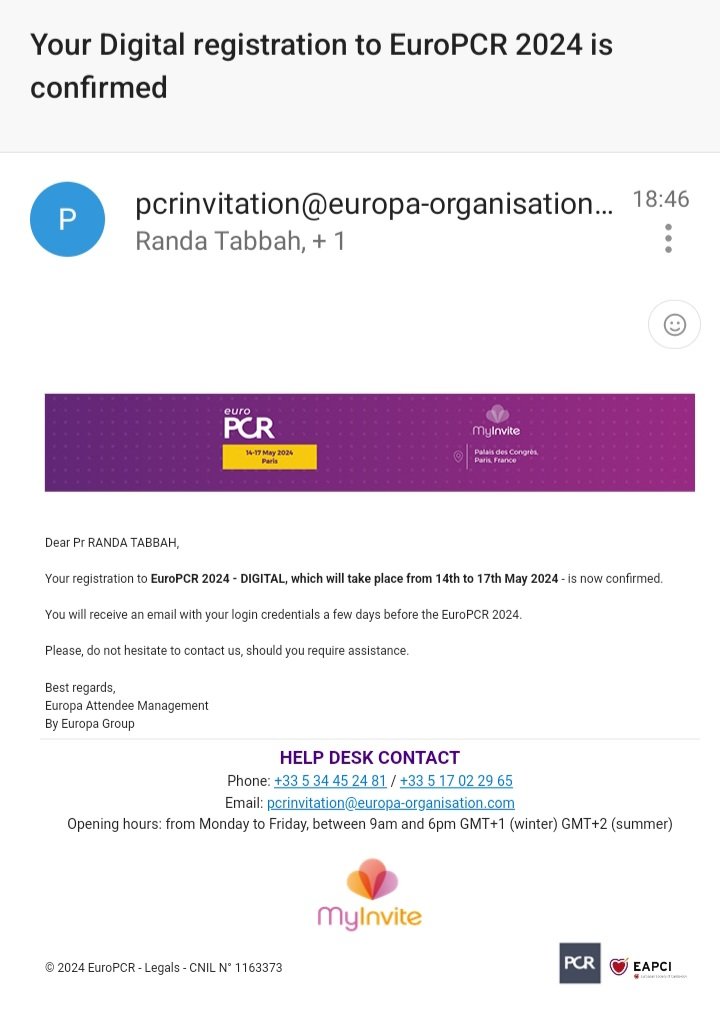 Thank you, EUROPCR 😊 💓 @PCRonline