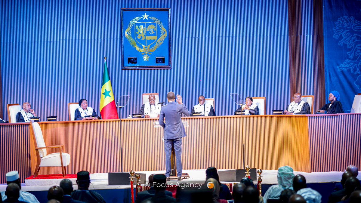 echgueye's tweet image. Un moment historique pour le Sénégal alors que Monsieur Bachirou Diomaye Faye vient de prêter serment en tant que 5e président de la République. Son investiture marque le début d'une nouvelle ère de leadership et d'opportunités pour notre nation. Félicitations à Son Excellence…