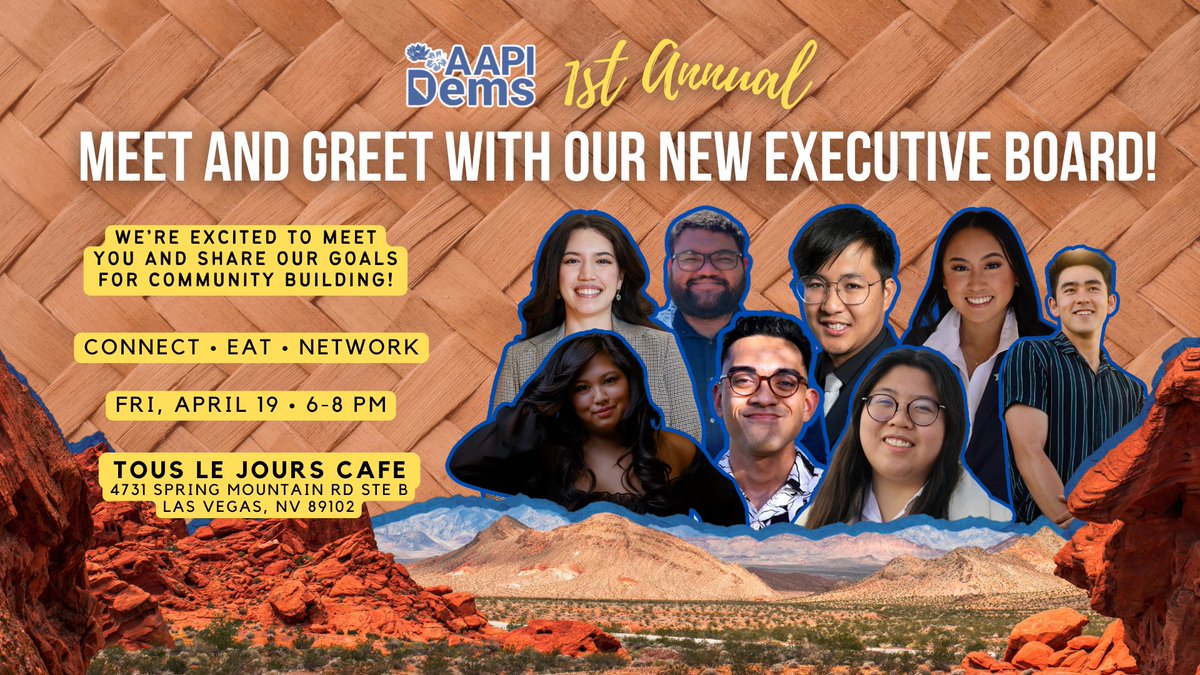📌 JOIN US for an evening of unity, connection, and community empowerment! Our Meet & Greet event is the perfect opportunity to: ☑️ MEET our ✨new✨executive board members ☑️ CONNECT with local AANHPI legislators ☑️ MAKE meaningful connections We hope to see you there!