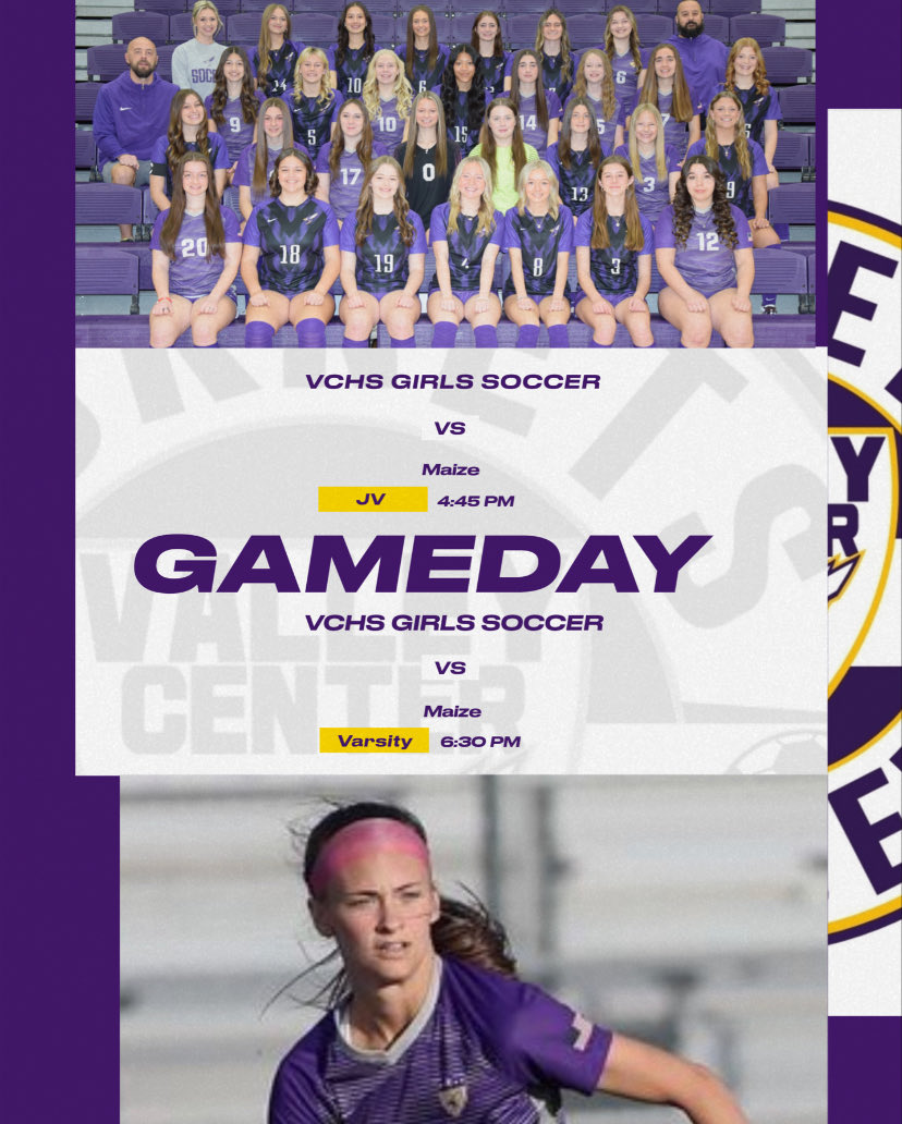 Valley is at Maize tonight. JV at 4:45 and varsity at 6:30