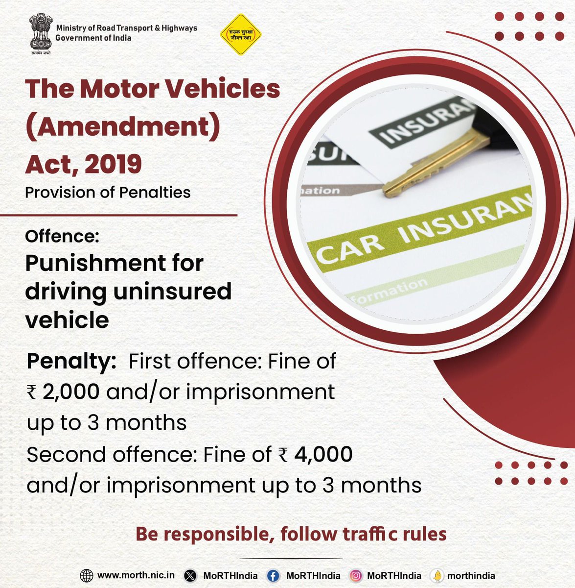 The Motor Vehicles (Amendment) Act, 2019 #SadakSurakshaJeevanRaksha