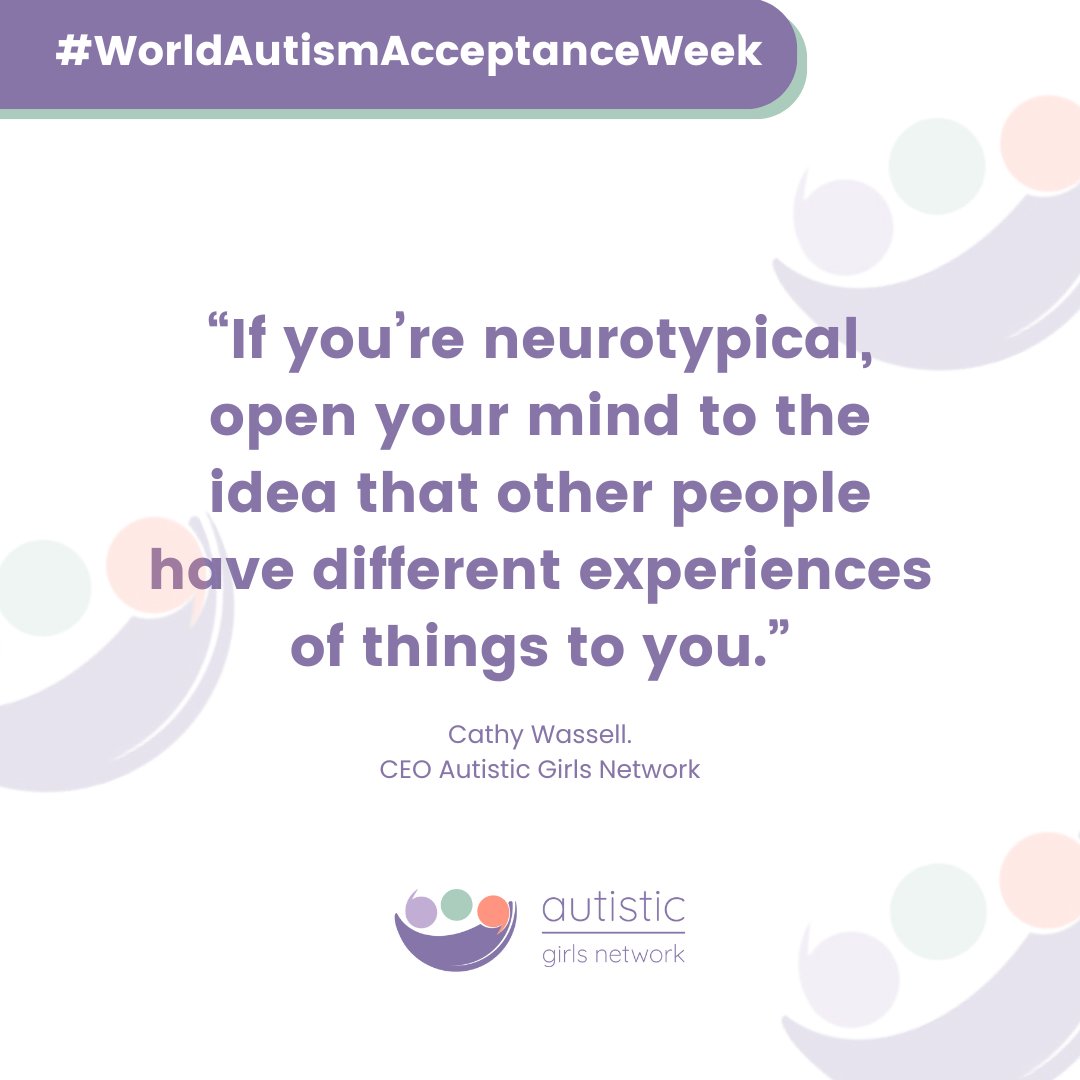 Autistic individuals are often expected to change themselves for others, purely because they experience & react to the world differently to what is seen as the ‘norm’. There is no norm, we’re ALL different with equally valid experiences. #AutismAcceptanceWeek #AutismAwarenessDay