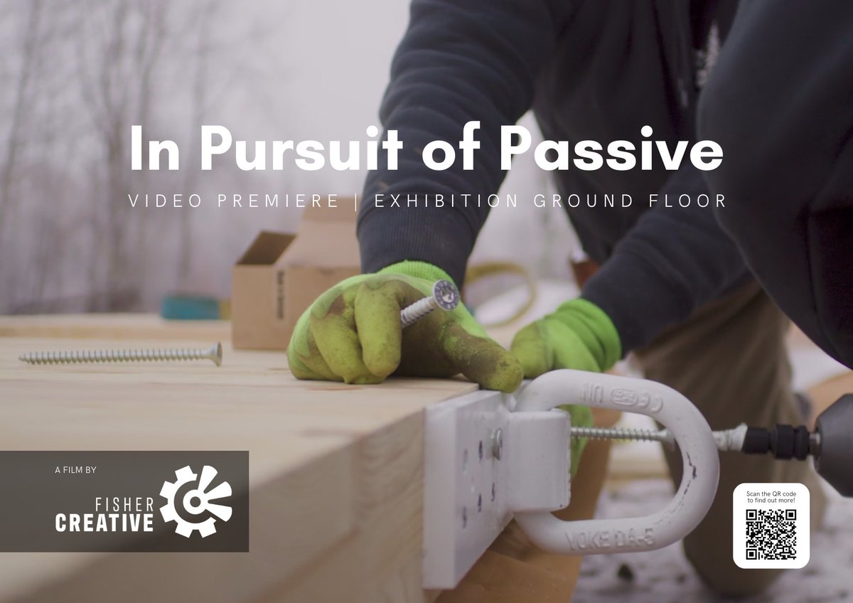 Join us at the video booth on the ground floor of the 27th International Passive House Conference #27intPHC exhibition for a special premiere screening of 'In Pursue of Passive,' a short film by @fisher_creative, this Friday and Saturday! fishercreative.com/films/in-pursu…