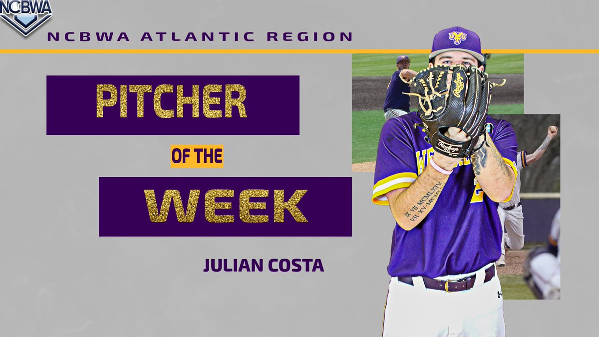 Another day, another award for Julian Costa after his tremendous outing vs D'Youville on Saturday! Congratulations to Julian on earning NCBWA Atlantic Region Pitcher of the Week honors! Full story ⬇️ 📰: bit.ly/4aDhud9 #ramsup