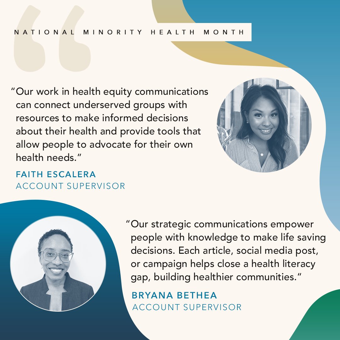 What can communications do to advance #healthequity? April is #NationalMinorityHealthMonth, a time for improving the health of minority populations and bringing awareness to health disparities. Ketchum team members share how communication is a key in advancing #healthequity.