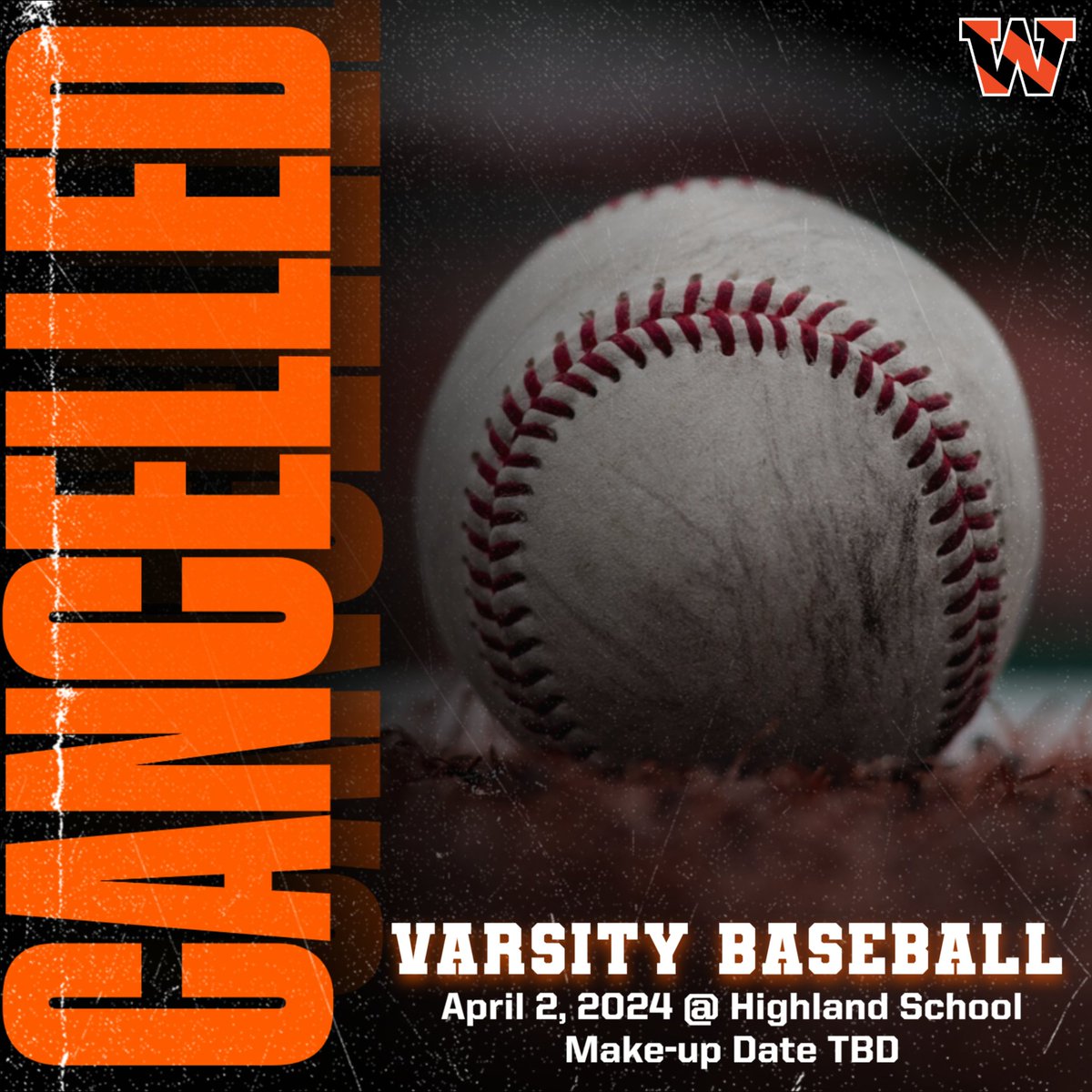 Pour field conditions = another game cancellation for <a href="/WFS_Baseball/">Woodberry Forest Baseball</a>