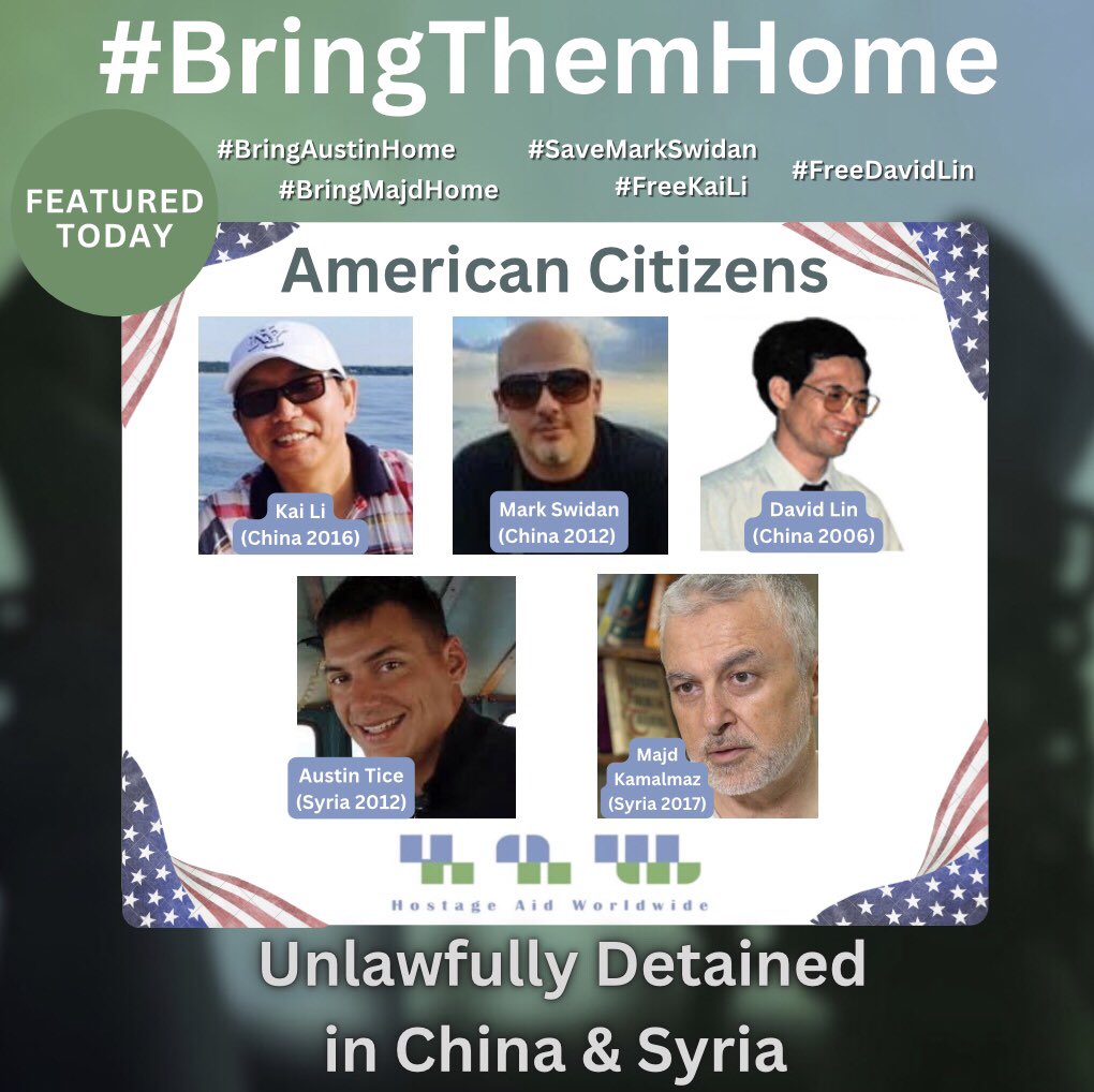 We have seen the #USG engage with #Russia, #Venezuela, & #Iran among others, for the successful release of many Americans unlawfully detained there. @POTUS, why hasn’t the same effort been exerted with #Syria & #China to bring our people home? Pls do whatever it takes to…
