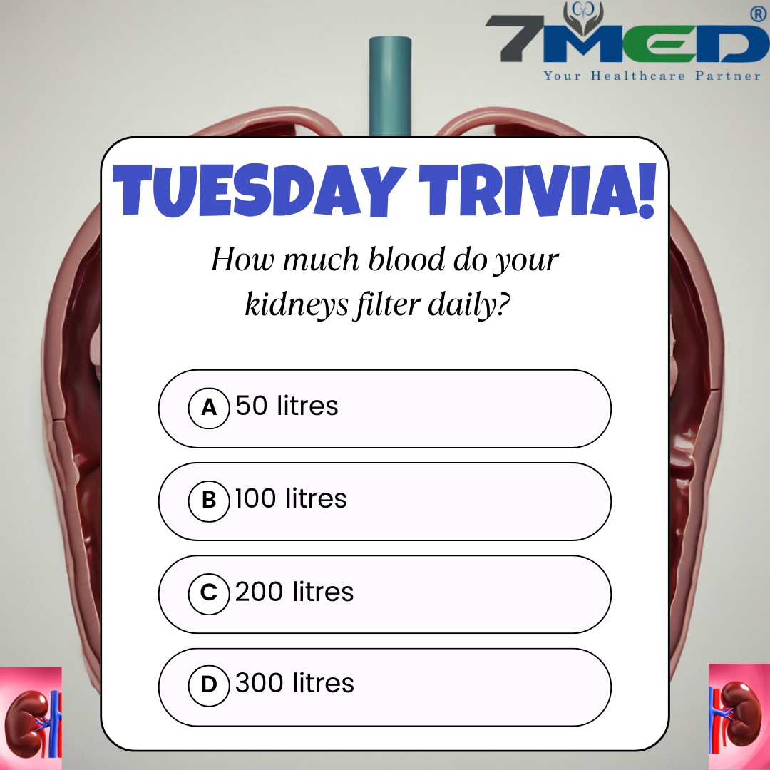 It's Tuesday Trivia! Time to test your knowledge about the amazing organs that keep you healthy - the kidneys! #trivia #kidney #kidneyhealth #healthykidney #dialysis #dialysislife #knowledge #wellness #chronicillnessawareness #worldkidneyday #blood #nephrology #socialawareness
