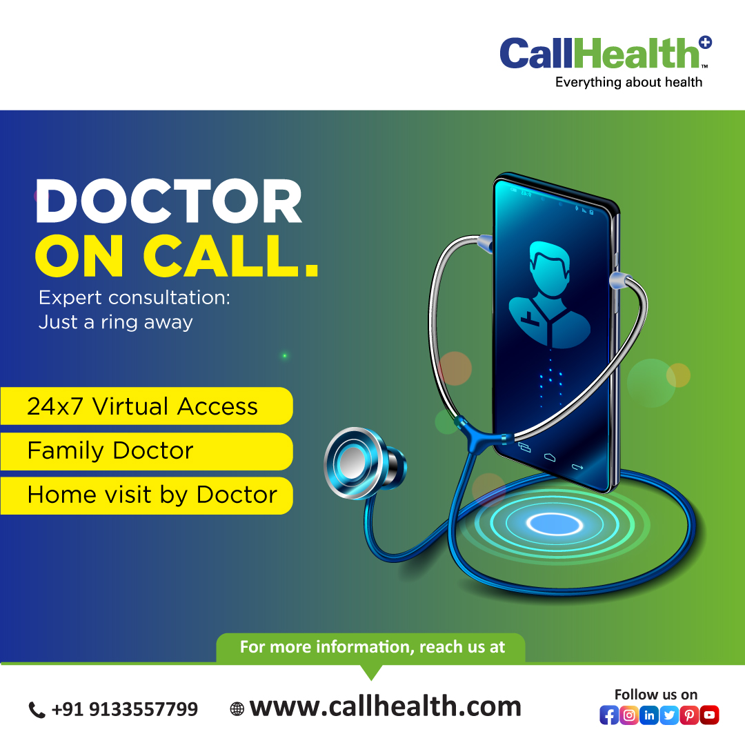 CallHealth is here with an expert doctor consultation right at the Comfort of Your Home at the most affordable price. Schedule an appointment from the comfort of your #home. Call Us: 9133557799 Book Online: callhealth.com #CallHealth-#EverythingAboutHealth