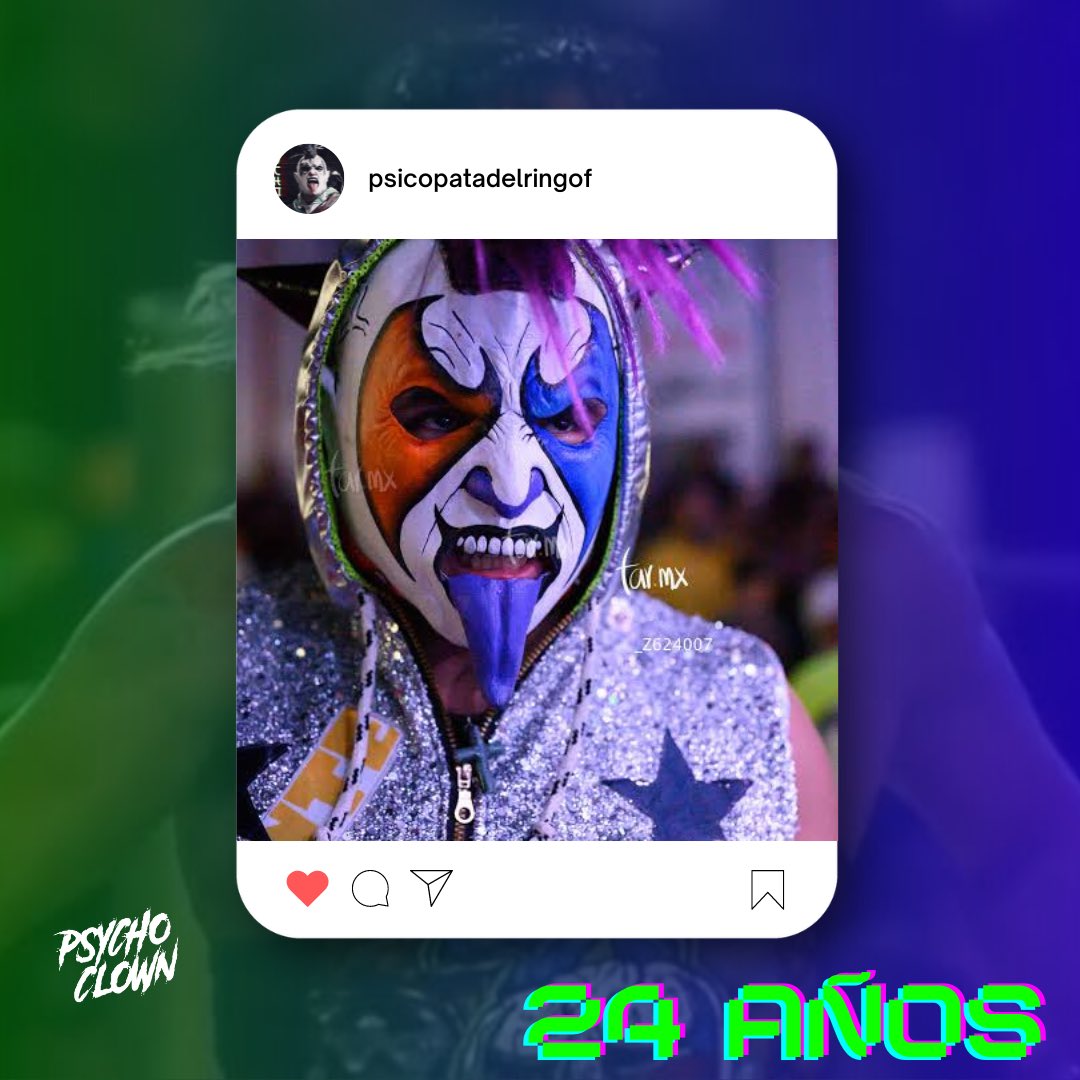 Así empecé | Así vamos 🤘🏼🤡 24 años de seguir trabajando con mi bendita Lucha Libre, gracias a Dios por brindarme la salud de seguir presentándomelos arriba de un ring y conocer gente increíble como ustedes, mis Psycholocos!! Que sean muchísimos más primero Dios.