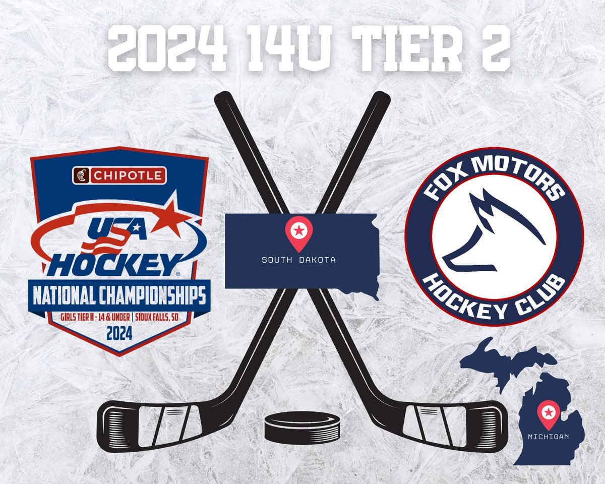 FoxMotorsHockey's tweet photo. We are sending good luck to our Fox Motors Girls 14U Tier ll team as they head to the USA Hockey National Championships in Sioux Falls, South Dakota!
#RollFox🦊 https://t.co/BJk6cHGYtm