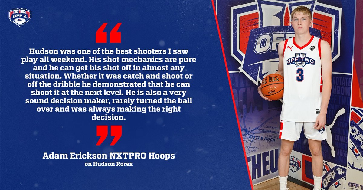 OFF2U (@off2u_) on Twitter photo 2026 SG <a href="/Hudson_Rorex10/">Hudson</a> put scouts on notice this weekend at the <a href="/PRO16League/">PRO16/NXTPRO League</a> Session 1 in OKC!
See what <a href="/Adam5Erickson/">Adam Erickson</a> had to say about Hudson👇 2026 SG <a href="/Hudson_Rorex10/">Hudson</a> put scouts on notice this weekend at the <a href="/PRO16League/">PRO16/NXTPRO League</a> Session 1 in OKC!
See what <a href="/Adam5Erickson/">Adam Erickson</a> had to say about Hudson👇