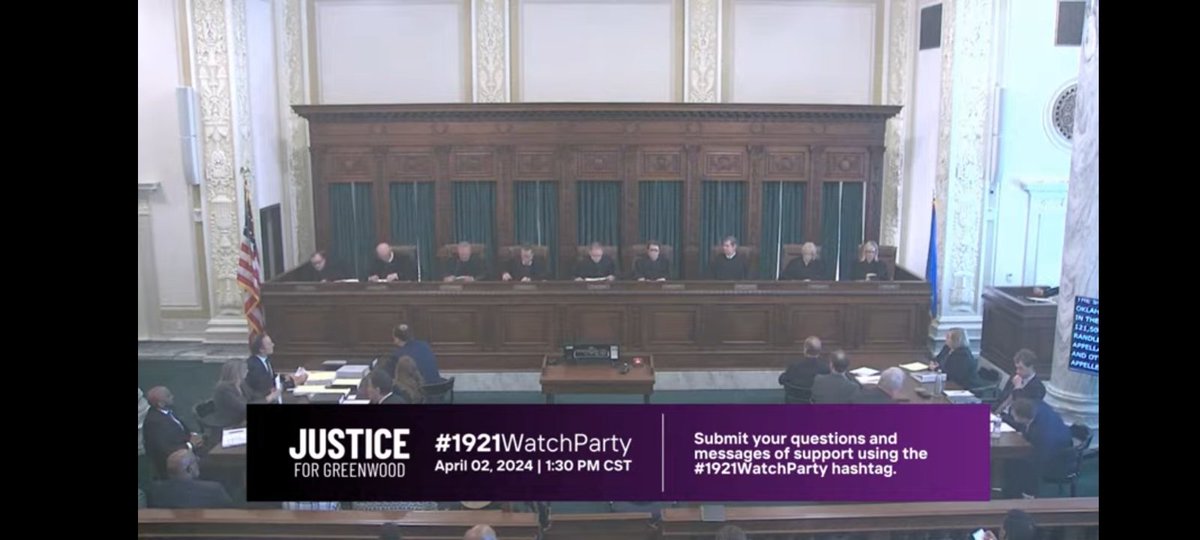 @AttorneyDamario is at the podium speaking on the public nuisance that happened in 1921, 103 years ago. Join the #1921watchparty #JusticeforGreenwood