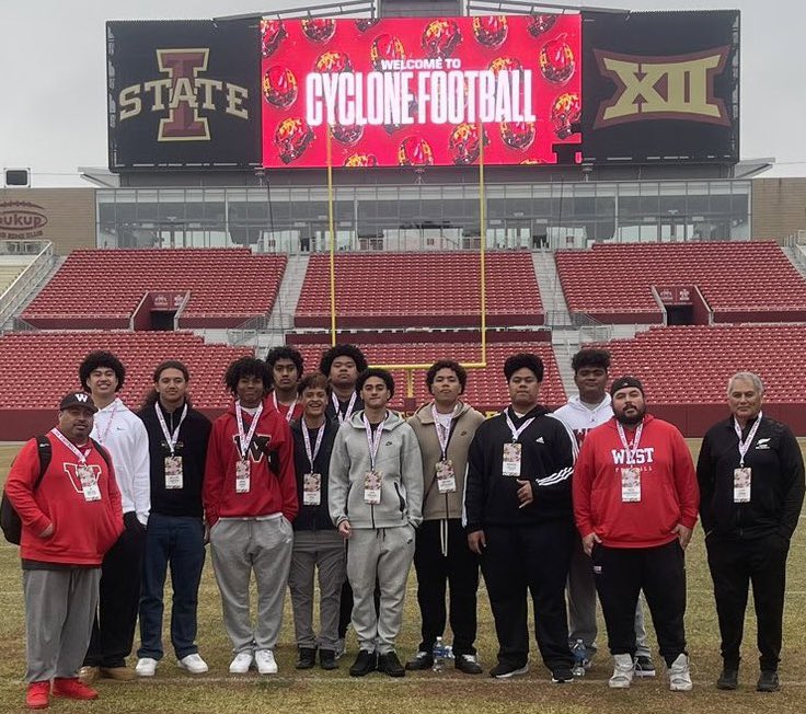 - Grateful for the opportunity to visit Iowa State with my West Football brothers and coaches. Thank you ISU @CycloneFB for the tour 🙏🏽🌪️ #WestFB @westpanthersfb @coachsolovi @Kneeyou77 @CoachSiuhengalu @ISUMattCampbell @CoachRasheed @CarterMiriama @Terence53334887