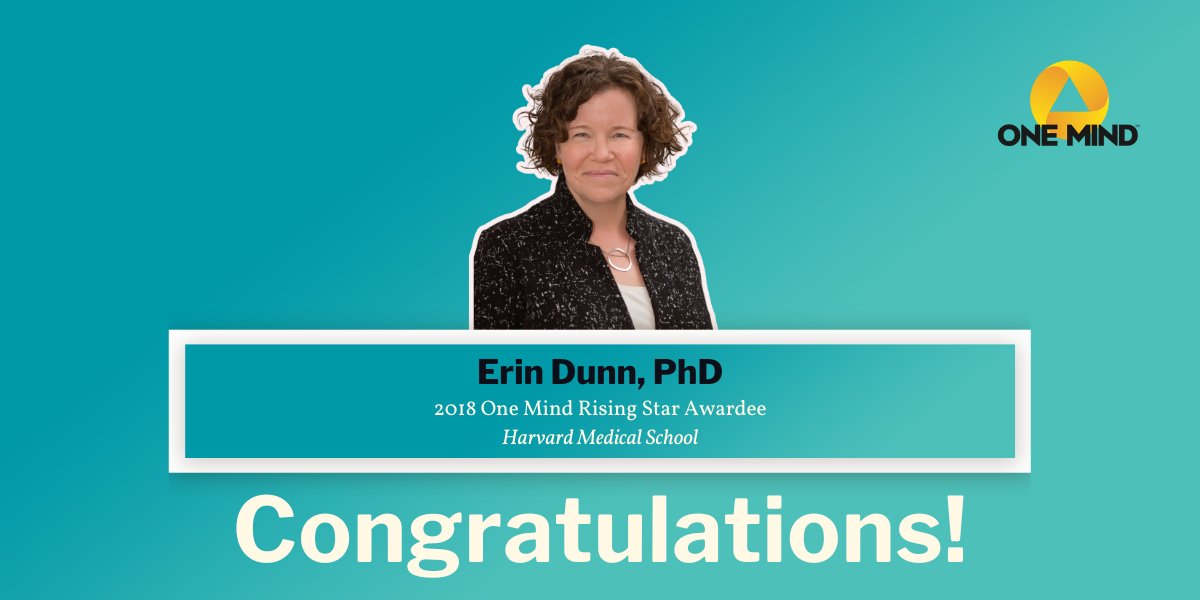 🥳 Congratulations to One Mind Rising Star Awardee Dr. @ErinDunn on her new position at Purdue University! Dr. Dunn will direct an interdisciplinary center for sociogenomics 🧬 in the Department of Sociology. We wish you the best of luck Dr. Dunn!