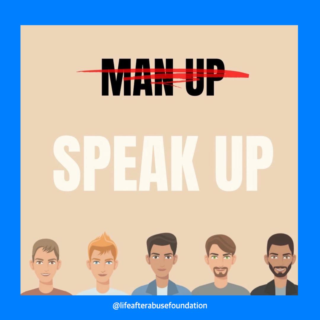 Dear Men, don’t man up, speak up for your mental health. 💙