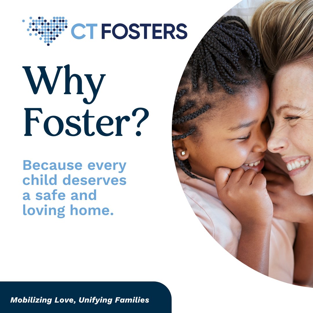 Every child deserves a loving home, and right now, there are more children in need than adults offering help. Could you be the answer for a child? Your decision to foster has the power to transform a life! #CTFosters #CTDCF #FosterCare #FosterFamily #FamilyLove