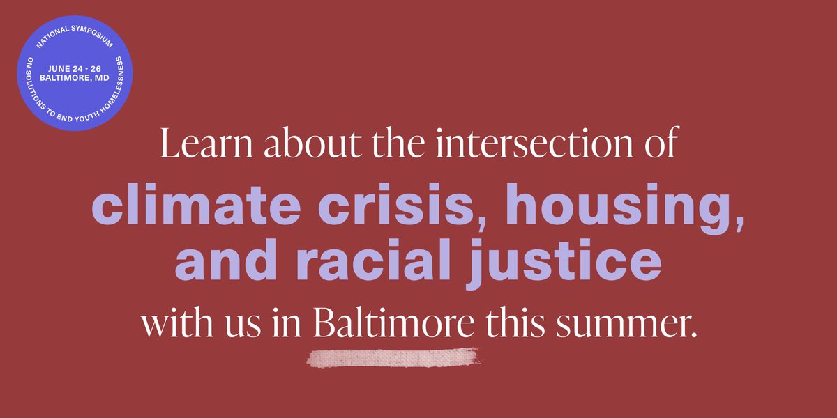 Click to learn more and register for our National Symposium to be there for the conversation: bit.ly/3vFnZ0n Join us in Baltimore this summer to learn about how the climate crisis inequitably and disproportionately impacts Black, Brown, and Indigenous communities.…