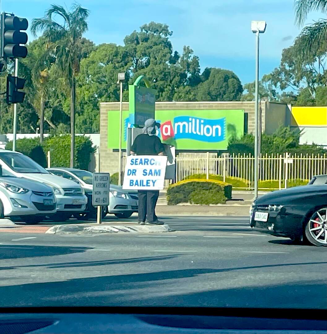 Truth7point83's tweet photo. Spotted in Australia #drsambailey Ripples are being created as more people expose the fraud of virology and germ theory. 😍🥰🥳 https://t.co/eWKCFiEA1Q