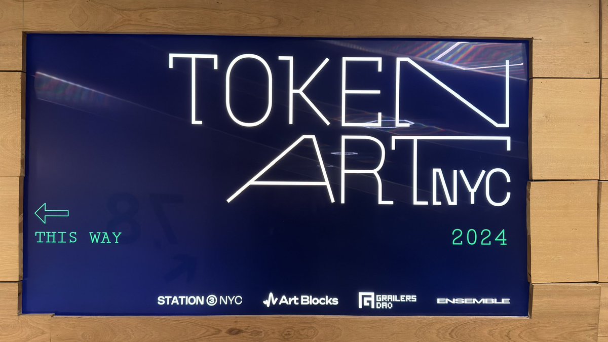 A great event to start off NFT NYC
Thank you <a href="/TokenArtNYC/">Token Art NYC</a> <a href="/artblocks_io/">Art Blocks</a> <a href="/Station3NYC/">Station3 - Crypto Hub NYC</a>
