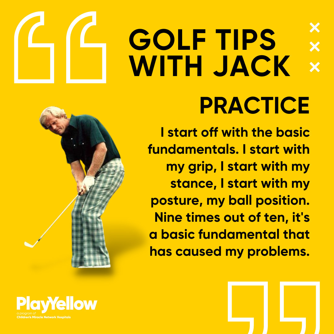 Practice is crucial in the game of golf - make sure you know your fundamentals! #PlayYellow