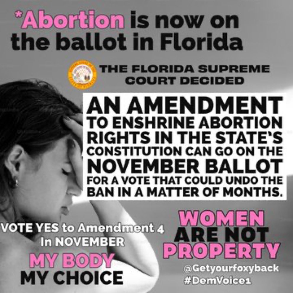 @RonFilipkowski Oralè Resisters Florida Abortion Is on the ballot November Vote Yes Amendment 4 Women 4 Yes Florida She Se Puede #VotaCompa #Florida4Women