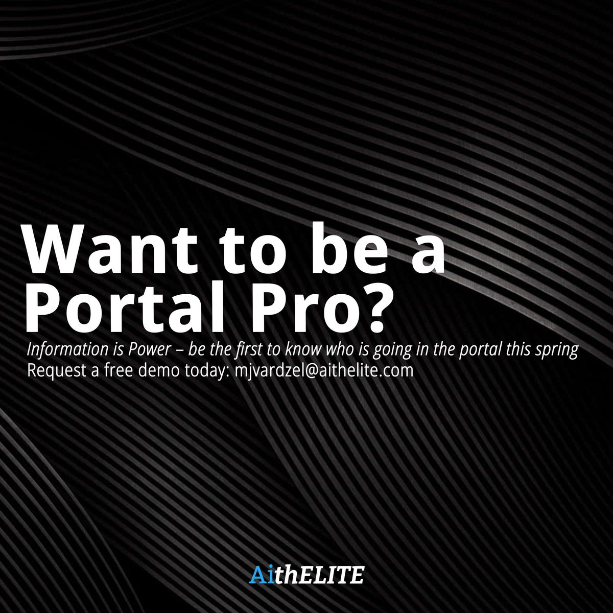 AithELITE's tweet photo. DM us to find out more about the most innovative solution to your portal problems! https://t.co/yzCwWVmzqR