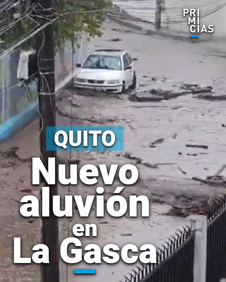 Primicias's tweet photo. #ATENCIÓN | Vecinos reportan un nuevo aluvión en La Gasca, norte de Quito. https://t.co/8X2E7Ctk5r https://t.co/Bteiuxk62L