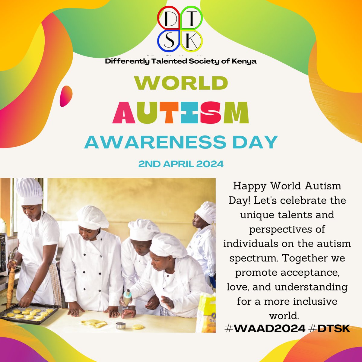 AliceMundia's tweet photo. @DTSK21 We celebrate the contributions of autistic persons in society #WAAD2024
#Accepta https://t.co/JkevXBbAAI