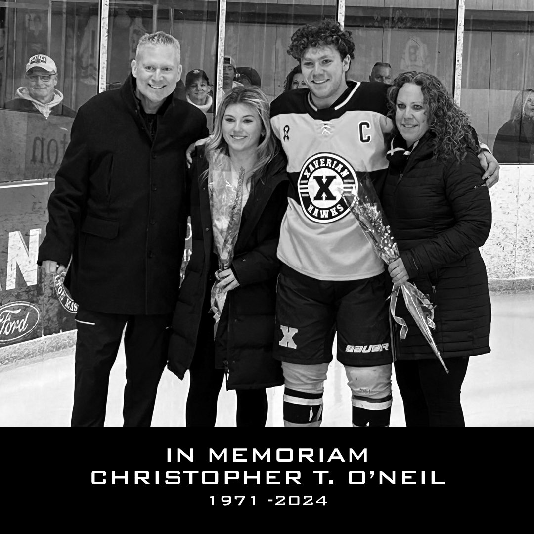 The Xaverian Hockey community sends it deepest condolences to SR Captain Jack O’Neil & the O’Neil Family with the passing of Jack’s father Chris after his courageous battle with cancer. Chris was a great supporter of our program and Jack’s biggest fan and will be sorely missed.