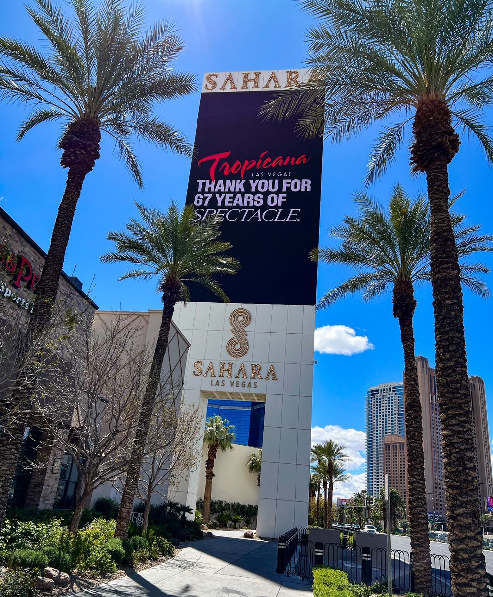 Today, say goodbye to a Las Vegas legend. @troplv, thank you for 67 years of glamour and unforgettable moments. From all of us at SAHARA, we salute your enduring legacy. ✨