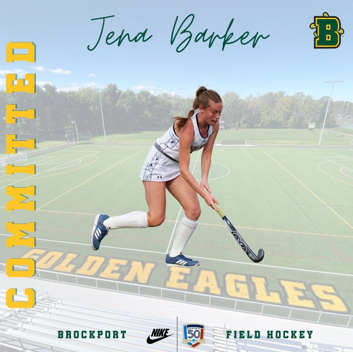 Congratulations to Jena Barker who will be continuing her academic &amp; athletic career at Brockport 💚💛🏑🦅 We are so proud of you!!