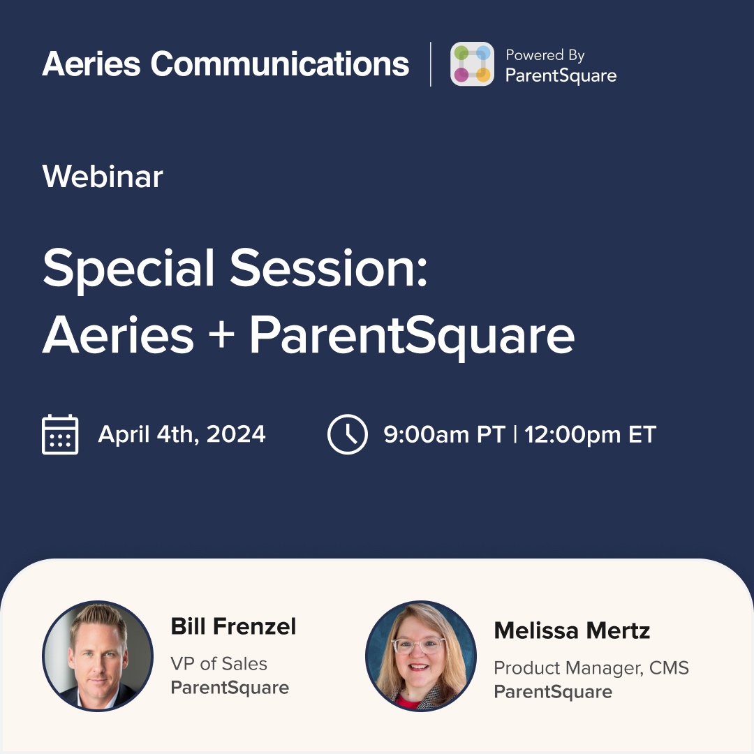 Searching for a simple solution to boost your school's online presence? Join our webinar with @AeriesSIS to discover how easy it can be to create a stunning website for your district: bit.ly/4ax7BOb #Aeries #SchoolCommunication