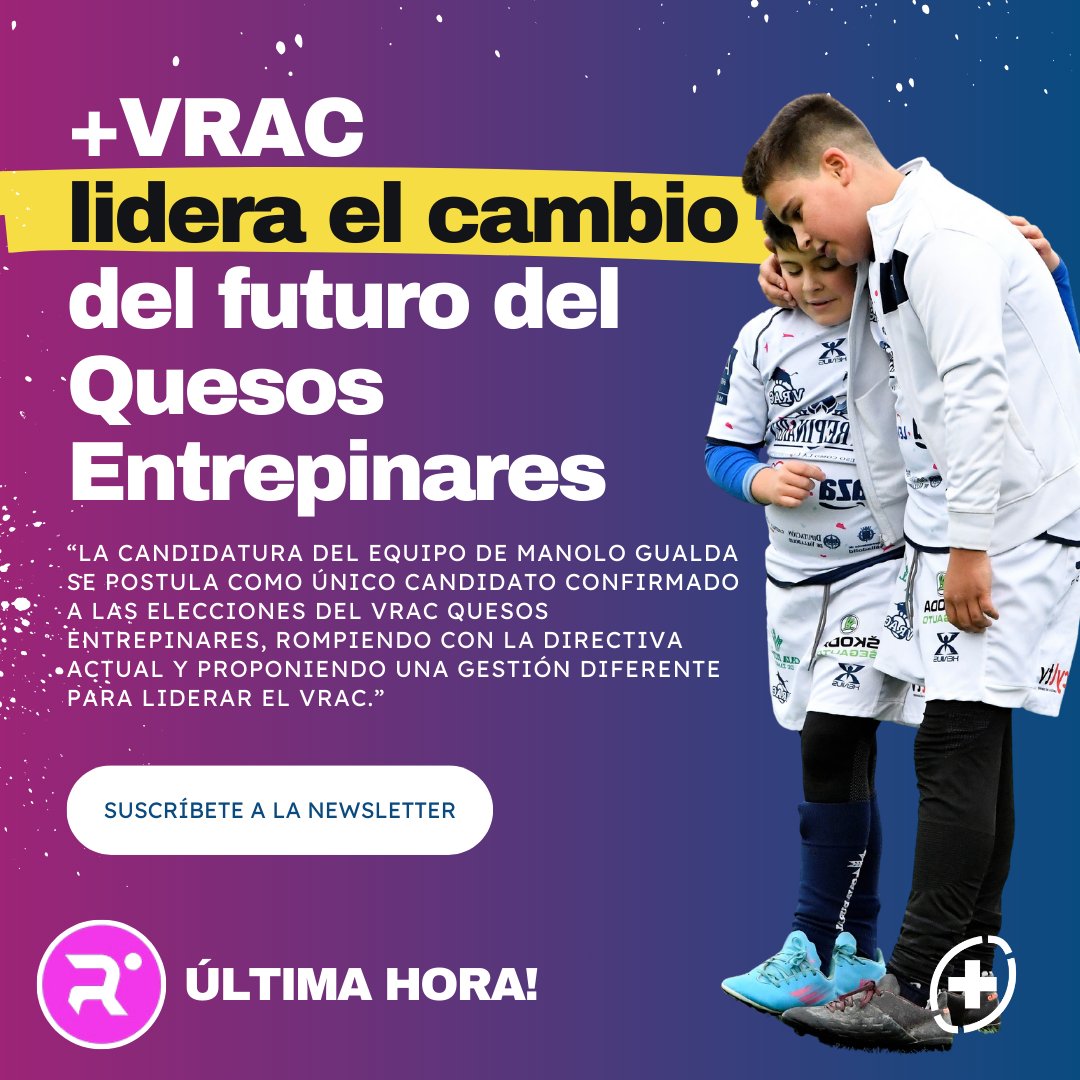 SomosMasVrac's tweet photo. 🏆 VRAC se prepara para elecciones: ¡Frescura y renovación en el horizonte! 🌱

🔄 La experiencia de Gualda frente a la continuidad de Hollister ¿Qué pasará?

🏉 Entérate de todas las propuestas de +VRAC 👉 https://t.co/WjrZUexJkq 

#VRAC #RugbyEspañol #EleccionesVRAC https://t.co/GZkPRK4kGe
