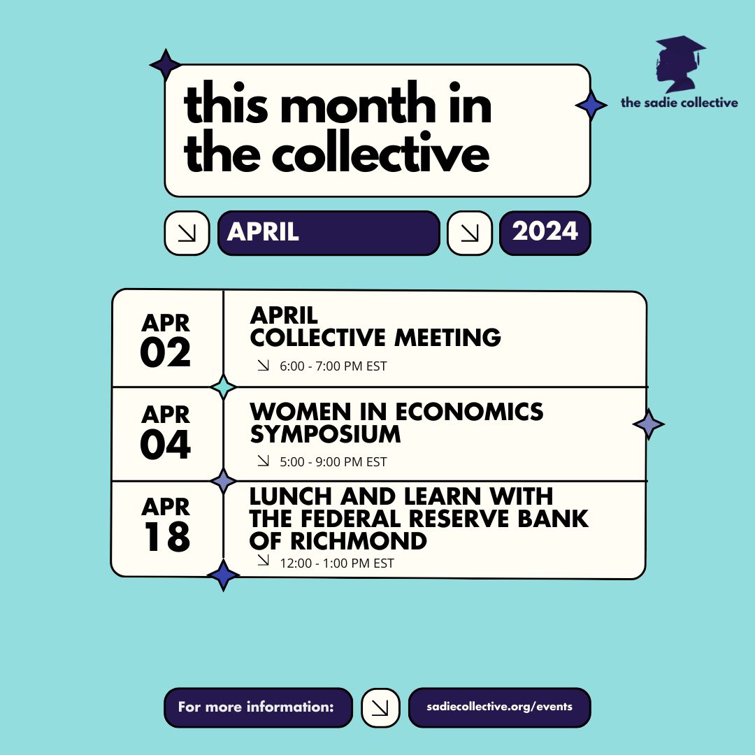 cultivate community with us this april with our upcoming events! sign up today bit.ly/3U2YNue #diversityinecon #sadiecollective #blackwomeninecon