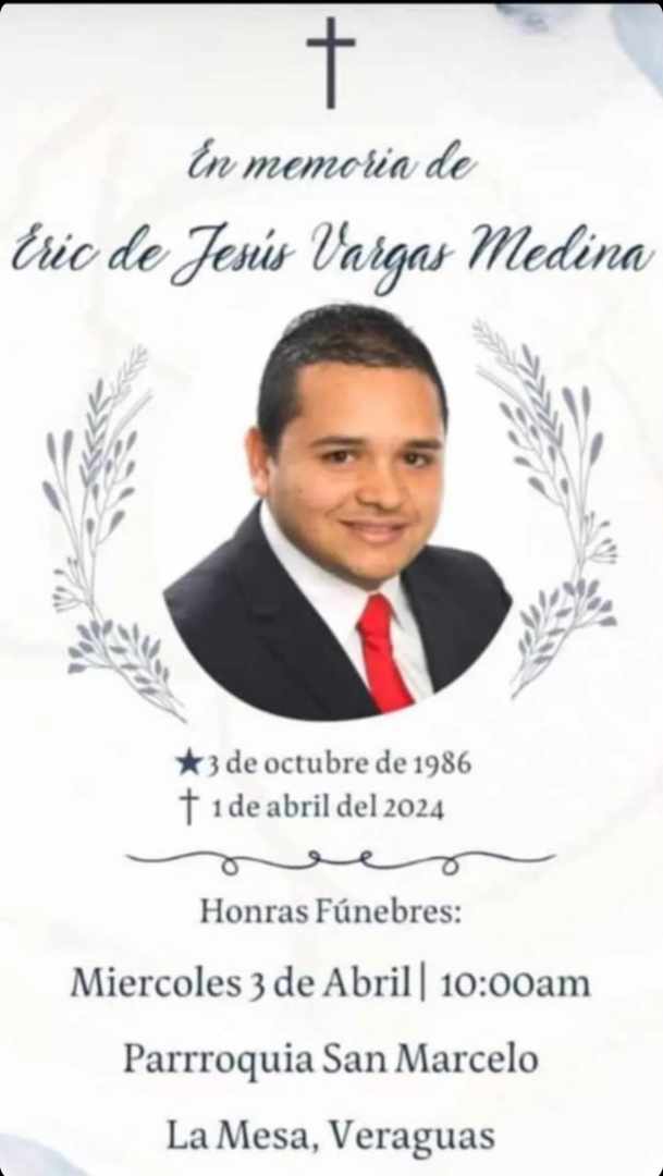 El @panamacna lamenta el fallecimiento del Colega Eric Vargas Medina. Nuestras más sinceras condolencias a sus familiares, colegas y amigos.