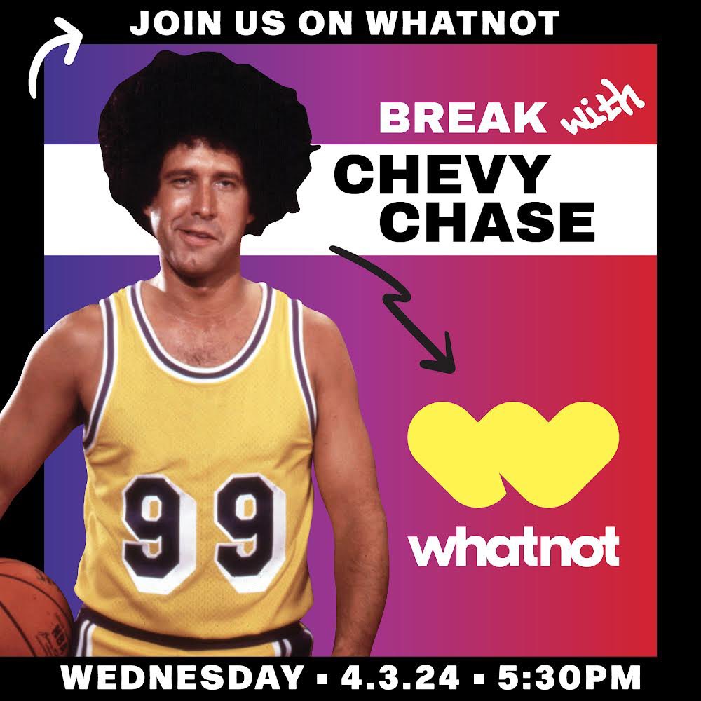 TOMORROW IS A BIG DAY!!! CHEVY CHASE WILL BE LIVE ON @Whatnot WITH US🐐🔥 BOOKMARK THE SHOW NOW: whatnot.com/s/UVDoZkIM