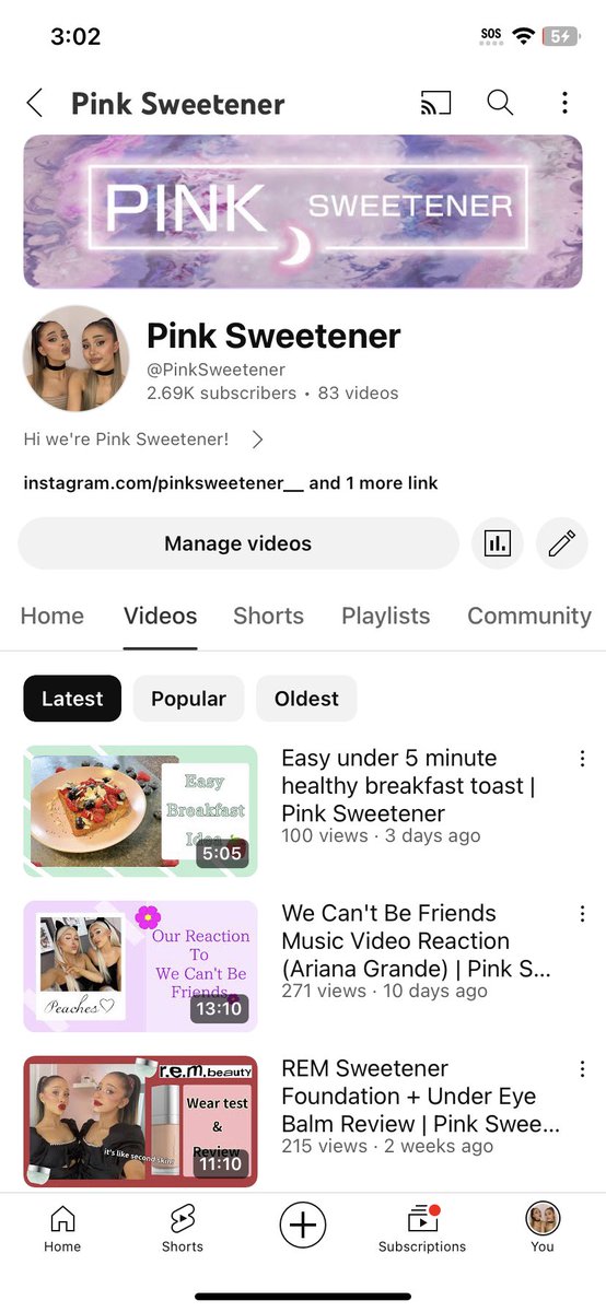 Check out our YouTube channel 🥰 we do all sorts of videos from tutorials to challenges and reactions! youtube.com/@PinkSweetener… #youtubechannel #YouTubers #twins #Influencer #SubscribeNow #arianator #cute #fashionblogger