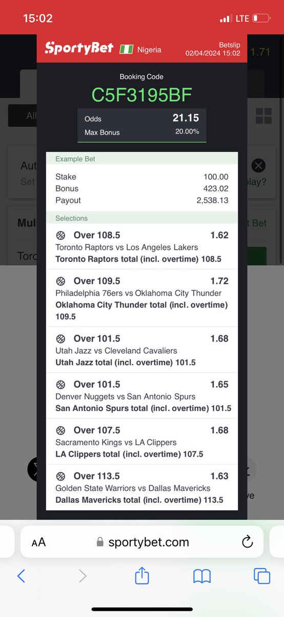 9984ABB3 153 odds <a href="/Ekitipikin/">Mayor Of Ekiti</a>  
RT 🙏

A8B658EF. 13 odds

C5F3195BF. 21 odds <a href="/Mrbankstips/">MrBanks💰</a>  <a href="/BasketballProfe/">BasketballPro🏀</a>  @DONBASH_Y  <a href="/Emmanuel_Tips/">KING OF ALL SPORTS</a>  <a href="/Ariwodo_/">Ari wodo 🧘‍♂️ 🅿️</a>