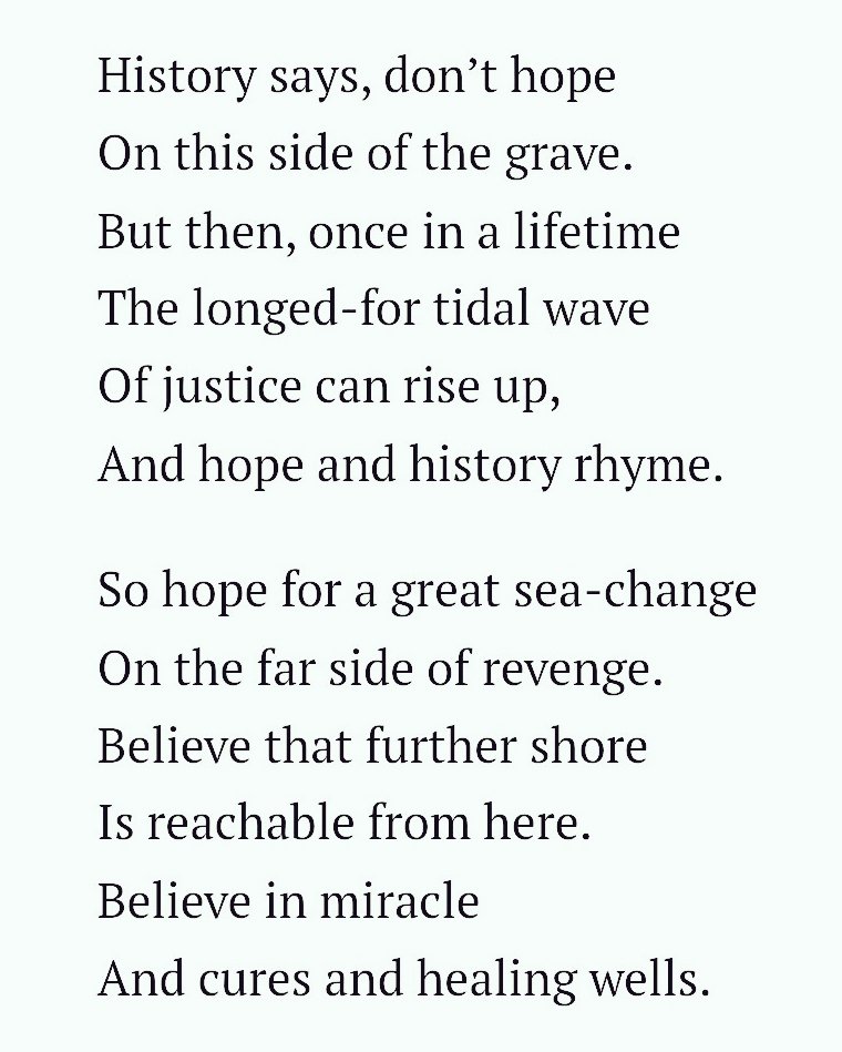 From 'The Cure at Troy' by Seamus Heaney.