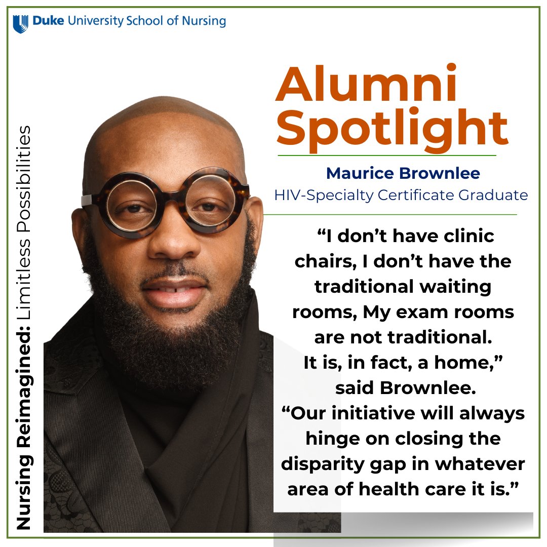 MSN Graduate Maurice Brownlee utilized his diverse educational background to establish Wellness Homes of Chicago in 2018, aiming to address the health disparity gap in Chicago by providing a unique care model. Read it here: duke.is/n/8qsq #Healthequity