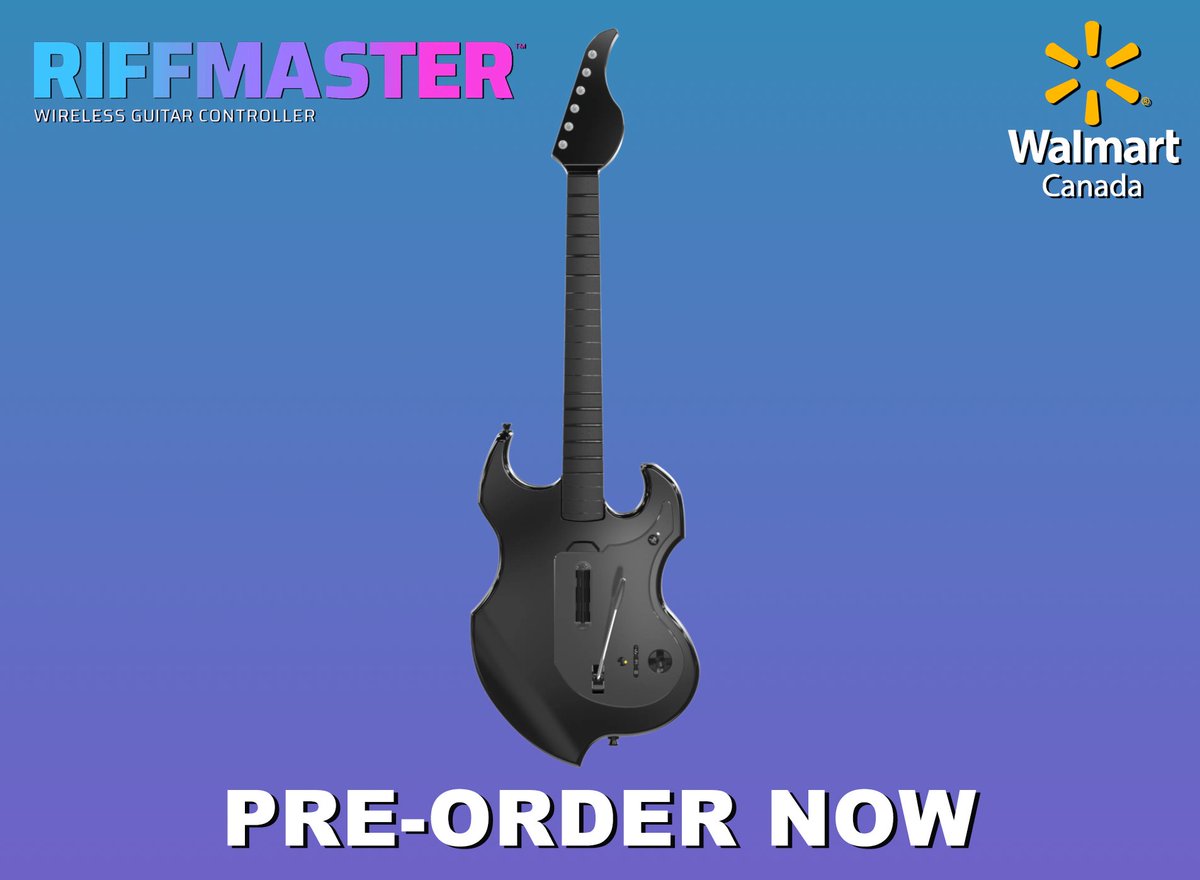 Prepare to rock! 🤘 The RIFFMASTER Wireless Guitar Controller from @PDPgaming is available to pre-order at Walmart Canada. ➡️ ms.spr.ly/6015cIapP Only while supplies last.