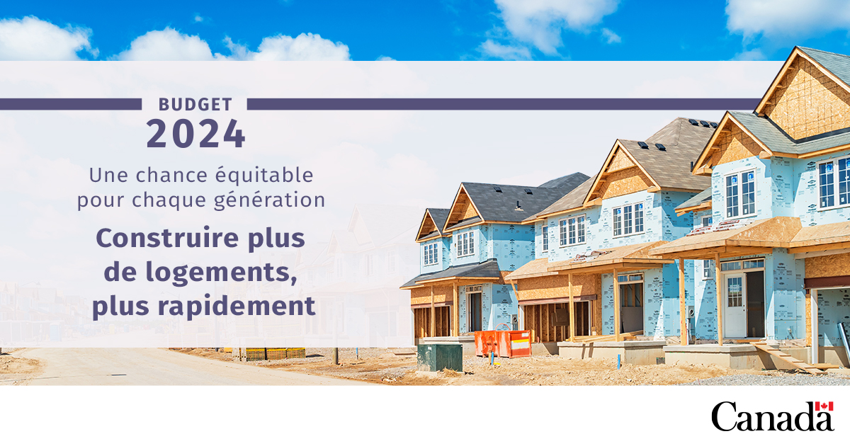 Le plan du #Budget2024 pour construire plus de logements, plus rapidement : ✅Supplément au Fonds pour accélérer la construction de logements ✅Lancement du Fonds canadien d’infrastructure du logement pour moderniser les infrastructures essentielles. ow.ly/NeRK50R6Us1